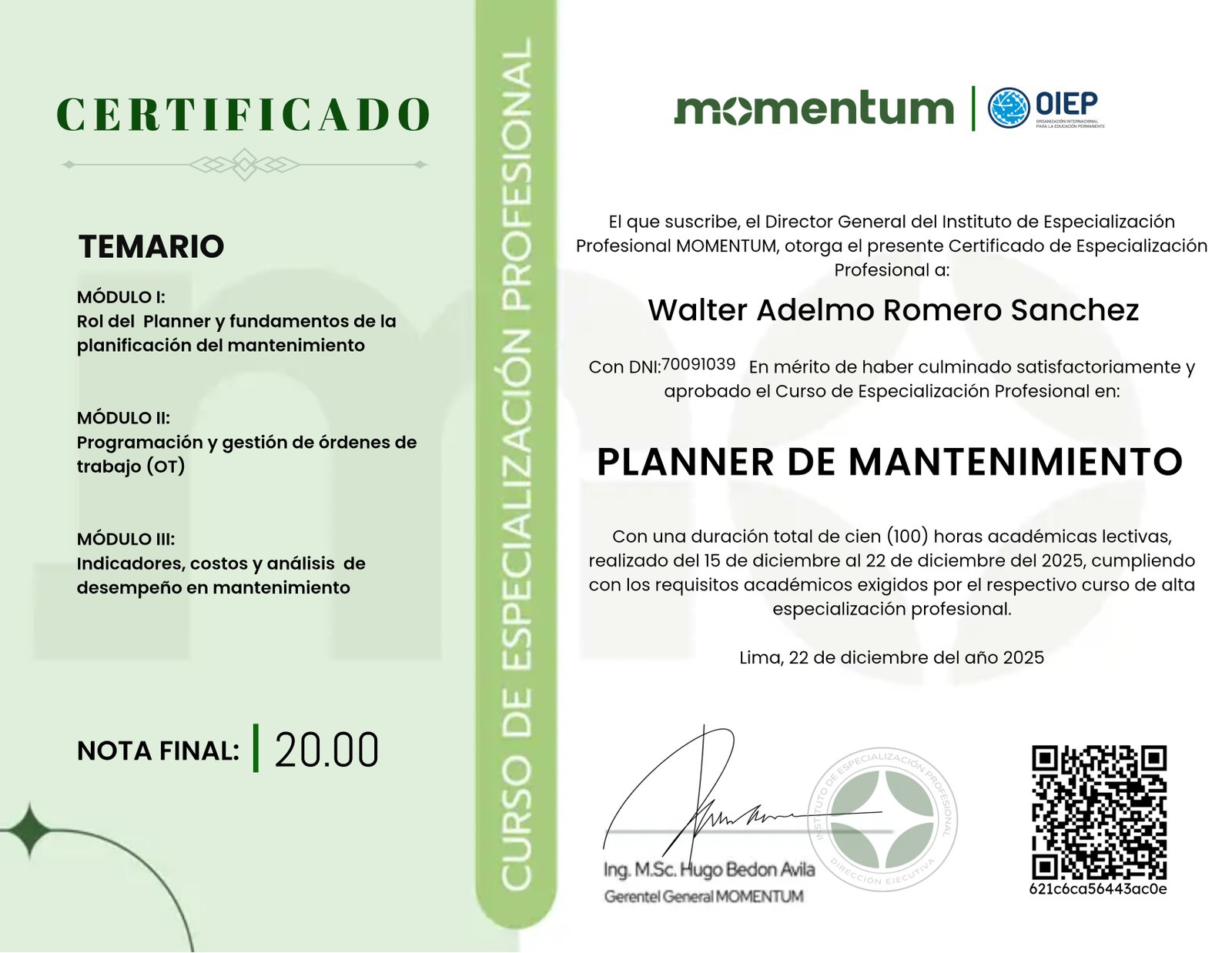 PLANNER DE MANTENIMIENTO